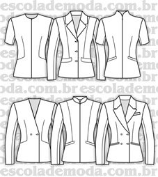 Moldes de casaquetos e blazers clássicos